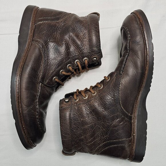 Wolverine 1883 Brown Leather Moc Toe Chukka Boots Shoes W05195 Men's Size 7.5M - Picture 7 of 12